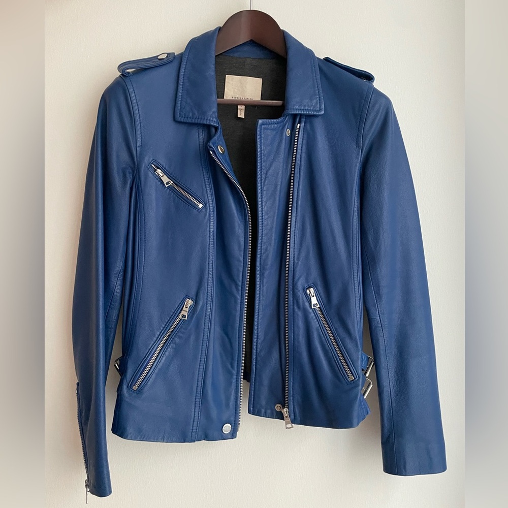 Rebecca Taylor Lamb Leather Biker Jacket